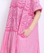 カットワーク刺繍 ワンピース