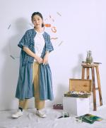 カットワーク刺繍 ワンピース