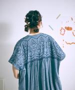カットワーク刺繍 ワンピース