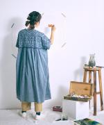 カットワーク刺繍 ワンピース