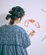 カットワーク刺繍 ワンピース