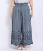 カットワーク刺繍 パンツ