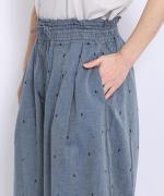 カットワーク刺繍 パンツ