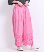 カットワーク刺繍 パンツ