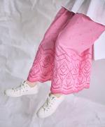 カットワーク刺繍 パンツ