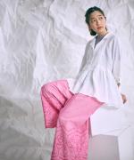 カットワーク刺繍 パンツ