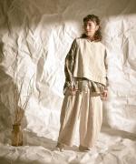 ブロックチェック　ロングシャツブラウス