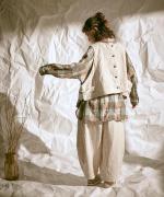 ブロックチェック　ロングシャツブラウス