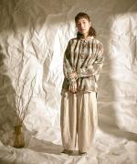 ブロックチェック　ロングシャツブラウス