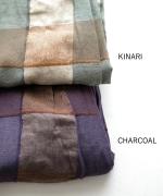 ブロックチェック　ロングシャツブラウス