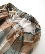 ブロックチェック　8分丈パンツ