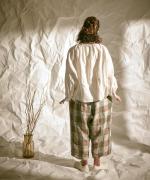 ブロックチェック　8分丈パンツ