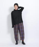 ブロックチェック　8分丈パンツ