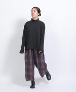 ブロックチェック　8分丈パンツ