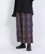 ブロックチェック　8分丈パンツ