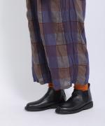 ブロックチェック　8分丈パンツ