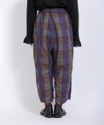 ブロックチェック　8分丈パンツ