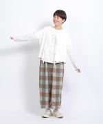 ブロックチェック　8分丈パンツ