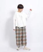 ブロックチェック　8分丈パンツ
