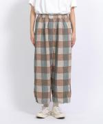 ブロックチェック　8分丈パンツ