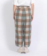 ブロックチェック　8分丈パンツ