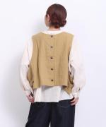 リネンウール　2wayベスト