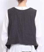 リネンウール　2wayベスト