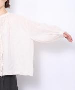 40リネンレース　ブラウス