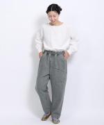 ピグメントコットンツイル　イージーパンツ