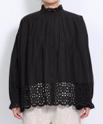 カットワークレース　ブラウス