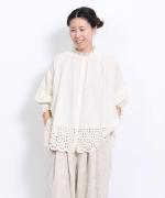 カットワークレース　ブラウス