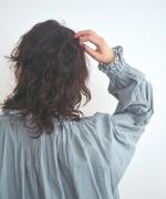 カットワークレース　ブラウス