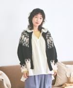 カットワークレース　ロングプルオーバー