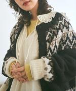 カットワークレース　ロングプルオーバー