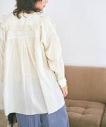 カットワークレース　ロングプルオーバー