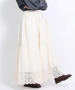 カットワークレース　スカート