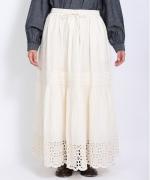 カットワークレース　スカート