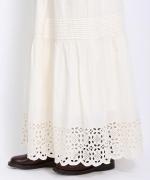 カットワークレース　スカート