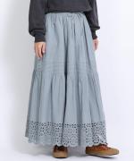 カットワークレース　スカート