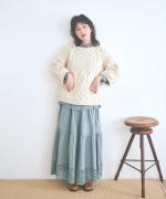 カットワークレース　スカート