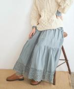 カットワークレース　スカート