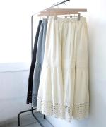 カットワークレース　スカート
