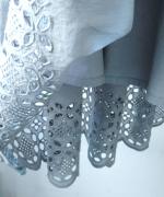 カットワークレース　スカート