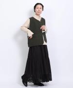 カットワークレース　スカート