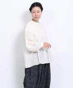 ハンド刺繍コットンモス　プルオーバー