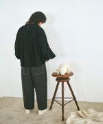 ハンド刺繍コットンモス　プルオーバー