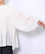 ハンド刺繍コットンモス　プルオーバー