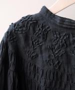 ハンド刺繍コットンモス　プルオーバー