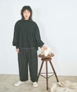 ハンド刺繍コットンモス　プルオーバー