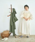 ハンド刺繍コットンモス　2wayワンピース